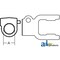 A & I Products Tractor Yoke, Splined 1 3/8" - 6 Spline w/ QDP 6" x4" x3" A-W097136-A - alternate 2